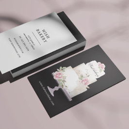 Lodrät elegant Bakery Three Tier Cake Visitkort