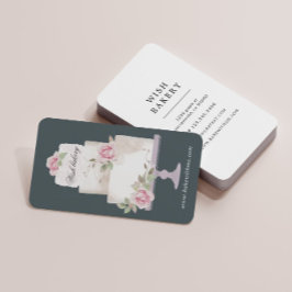 Lodrät elegant Bakery Three Tier Cake Visitkort