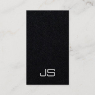 Lodrät elegant Premium Black Modern Monogram Visitkort