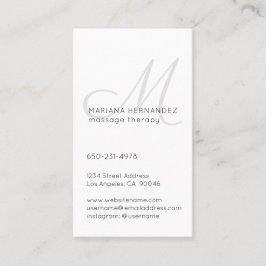 Lodrät elegant Script Monogram Black and White Tidsbeställning Kort