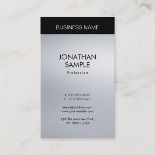 Lodrät Elegant Silver ser Professionellen modern Visitkort