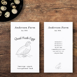 Lodrät Enkelt färskt servergruppsägg Visitkort