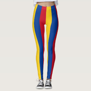 Lodrät Färg i Colombia, Flagga, stripe Leggings