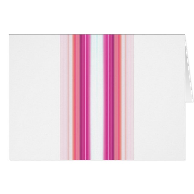 Lodrät Färg Rand Hälsningskort (Framsidan Horizontal)