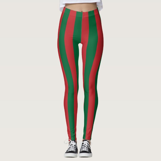 Lodrät Flagga i Marocko Leggings (Framsida)
