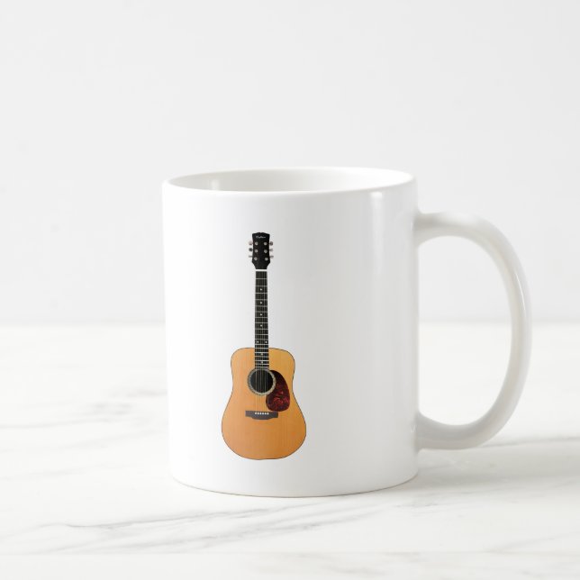 Lodrät för akustisk gitarr kaffemugg (Höger)