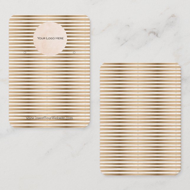 Lodrät för Guld-remsan för Visning för avläsning a Visitkort (Fram/baksida)