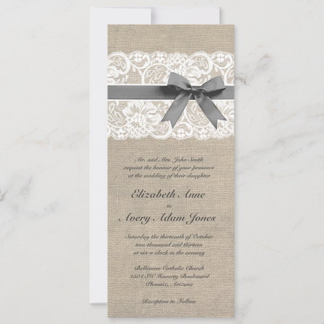 Lodrät för inbjudan för vitsnöre- och (Framsida)