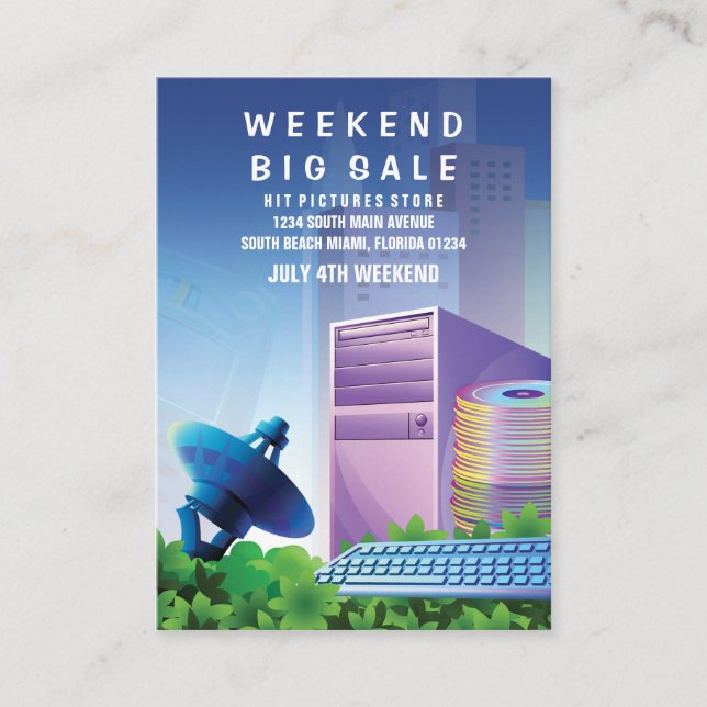 Lodrät för marknadsföring för Sale för Visitkort (Framsida)