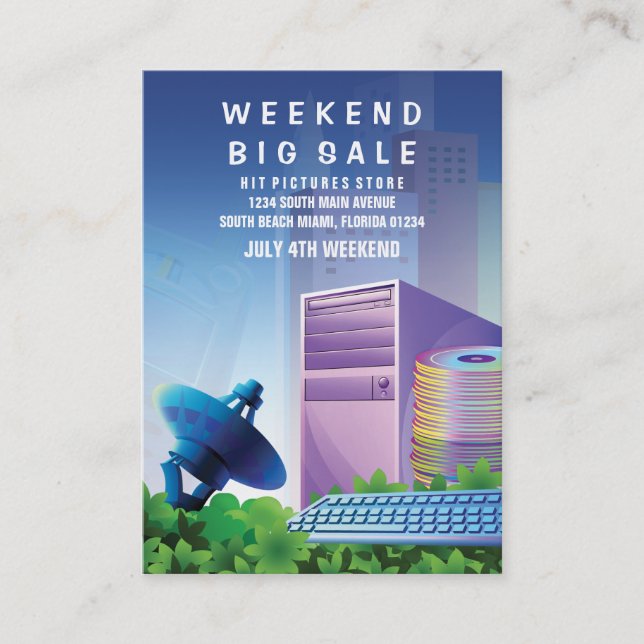 Lodrät för marknadsföring för Sale för Visitkort (Framsida)