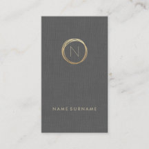 Lodrät för Monogram för modernt grå färglinne