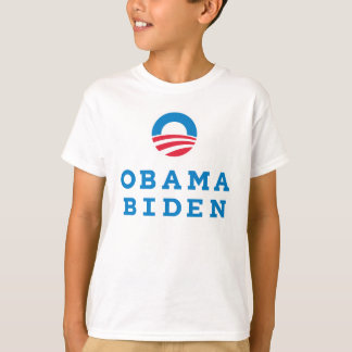 Lodrät för Obama Biden "nolla-" logotyp (färg) Tee Shirt