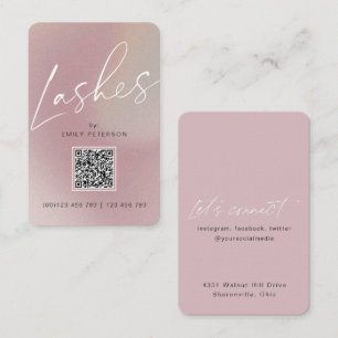 Lodrät för QR-kodtillägg för modern chic Visitkort