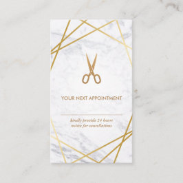 Lodrät för tidsbeställning för Scissors&Marble Visitkort