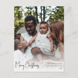 Lodrät Foto för det moderna julskriptet Helg Vykort