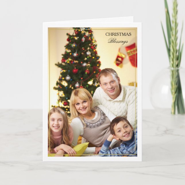 Lodrät Fotokort för jultomter Helgkort (Framsida)