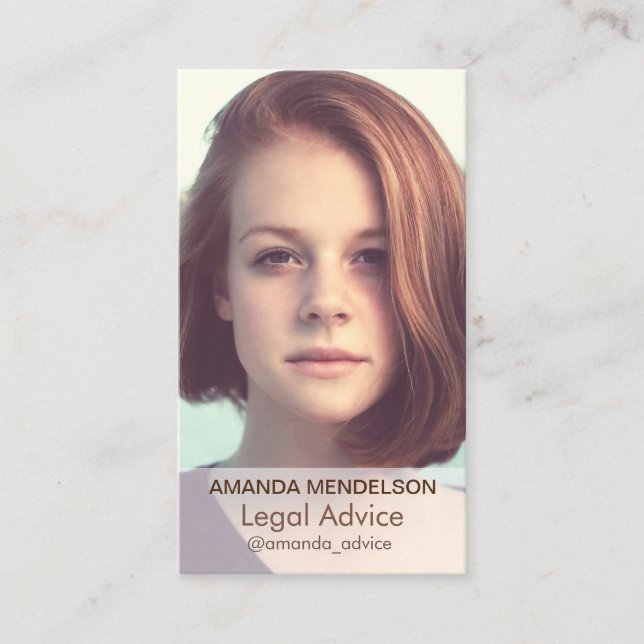 Lodrät-fotomall Visitkort (Framsida)