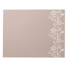 Lodrät Garden Silhouette M1 White Flora Anteckningsblock