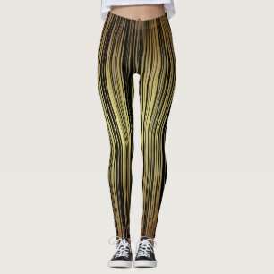Lodrät görade randig färger för mönstergultsv leggings