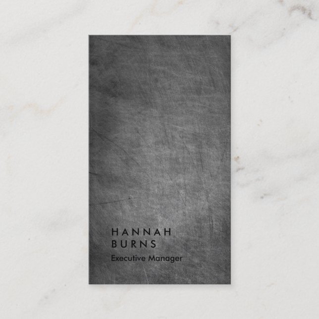 Lodrät grått chalkboard, enkel, vanlig hanterare visitkort (Framsida)