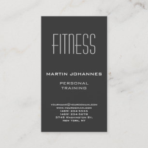 Lodrät Grått Personal Trainer Affärskort Visitkort