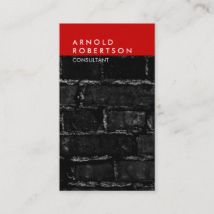 Lodrät Grått Red Wall Brick Trendig Affärskort Visitkort
