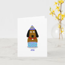 Lodrät Grattis på födelsedagen Valp Small Greeting