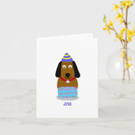 Lodrät Grattis på födelsedagen Valp Small Greeting Kort