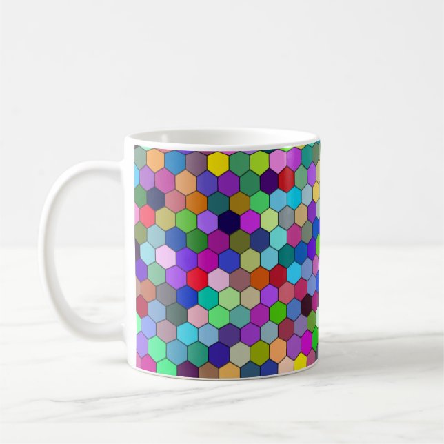 Lodrät Hexagons 11oz Mugg (Vänster)