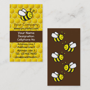 Lodrät Honeybee Tecknad Visitkort