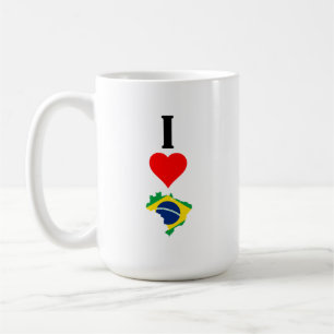 Lodrät I Kärlek Brasilien / I Hjärta Brasilien bra Kaffemugg