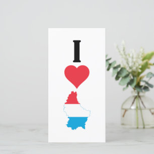 Lodrät I Kärlek Luxemburg / I Heart Luxembourg Kort