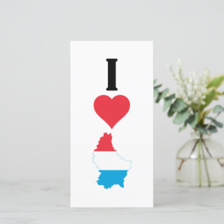 Lodrät I Kärlek Luxemburg / I Heart Luxembourg Kort