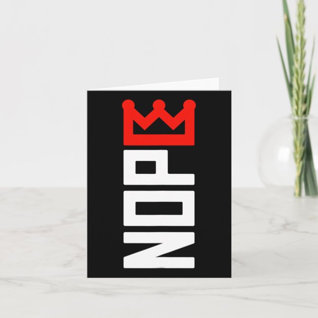 Lodrät Inget Kung-protesttecken Kort (Framsida)