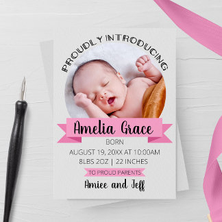 Lodrät introducerar med stolthet födelseanmälan meddelande