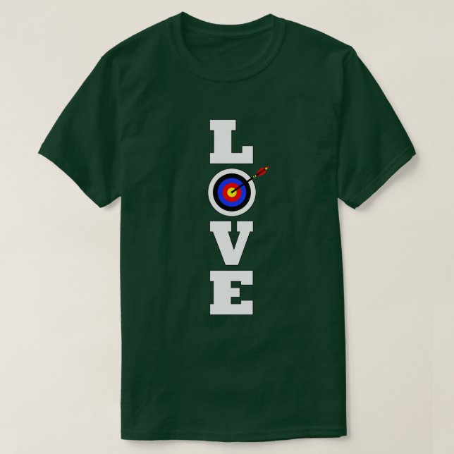 Lodrät KÄRLEK Archery Bow and Arrow Hunter/Archer T Shirt (Design framsida)