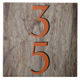 Lodrät Kopparstone House Number Dubbla #s Kakelplatta