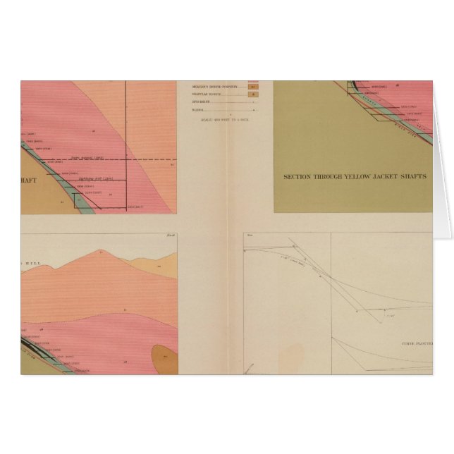 Lodrät Kor-delar av Lode, Belcher Mine Hälsningskort (Framsidan Horizontal)