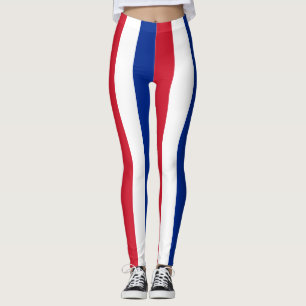 Lodrät Kuba National Flagga Färg stripe Leggings