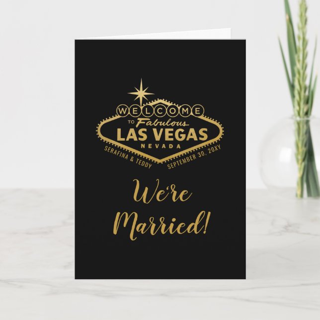 Lodrät Las Vegas Bröllop med mappat meddelande (Framsida)