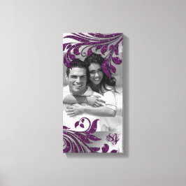 Lodrät Löv Gnistra Bröllop Print Lila Löv Canvastryck