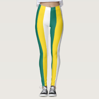 Lodrät Macau National Flagga Färg stripe Leggings