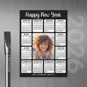 Lodrät Magnetic Calendar Photo - HNY Black