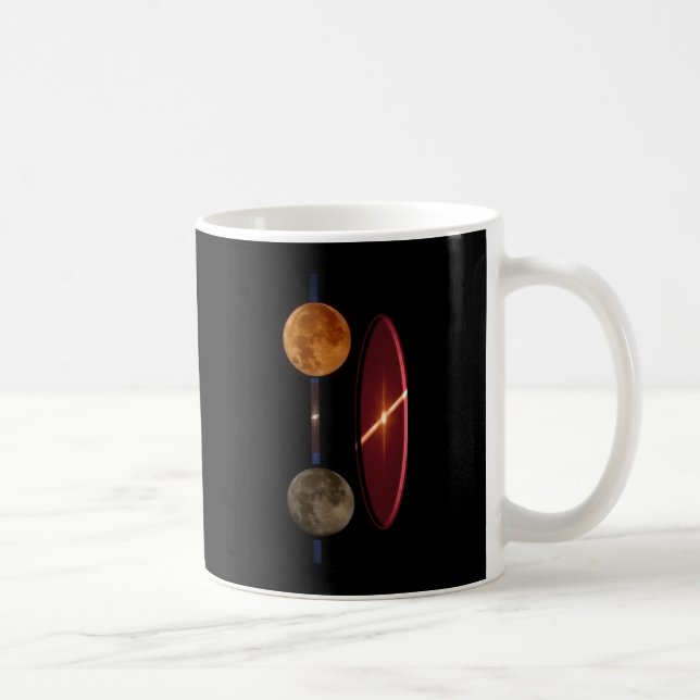 Lodrät Måne med Moonstreak Kaffemugg (Höger)