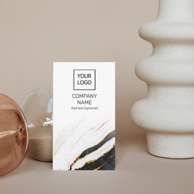 Lodrät Marble Black & White för unik Professionell Visitkort (Skapare uppladdad)