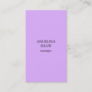 Lodrät Mauve Mallow Rosa Background Plain Modern Visitkort