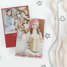 Lodrät Merriest jul-Chic Red Script Photo