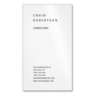 Lodrät - minimalistiskt, enkelt, modern, svart och magnetiska visitkort