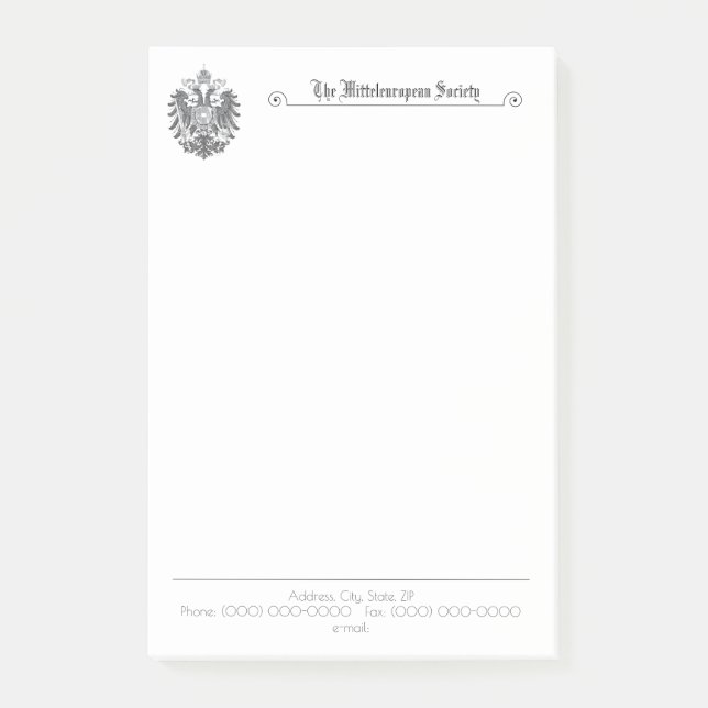 Lodrät Mitteleuropean Society Post-it Notes (Framsida)