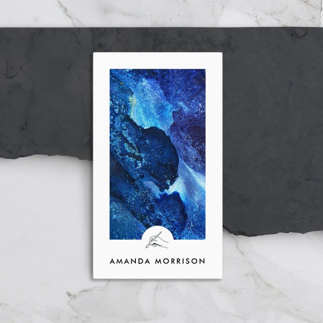 Lodrät Modern Artist Painter Hand Logotyp Visitkort (Skapare uppladdad)